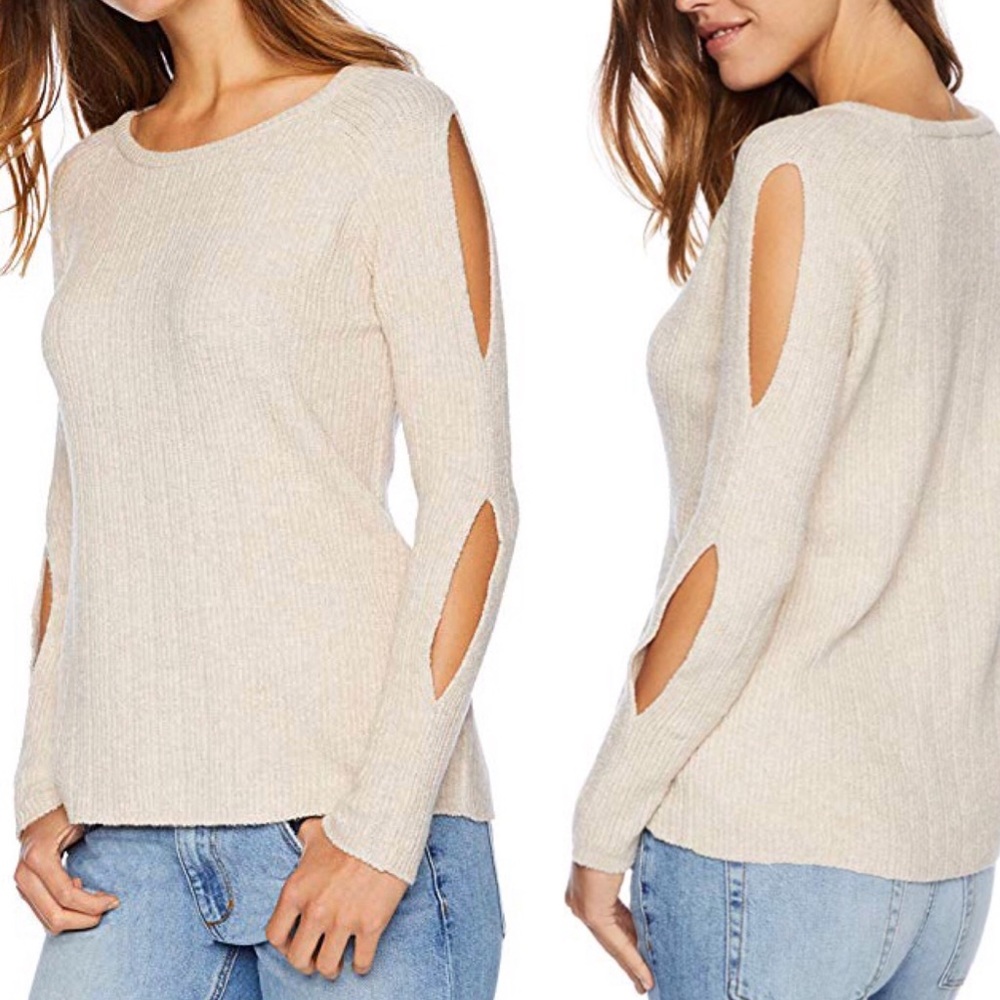 NWT BB Dakota Underneath It All Slit Sleeve Sweater - Picture 1 of 6